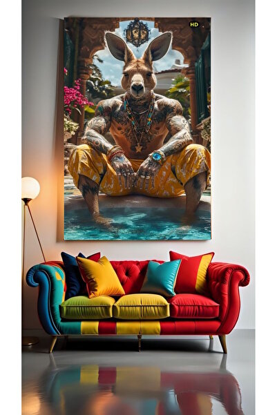 özkacar GANGSTA KANGURU 1 Tablou pe pânză pentru decorarea casei, salonului, ...