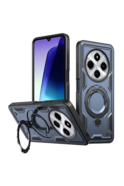 ALC MOBILE Husa military armour cu inel metalic, ALC MOBILE, compatibila cu Xiaomi Redmi 14C, Albastru