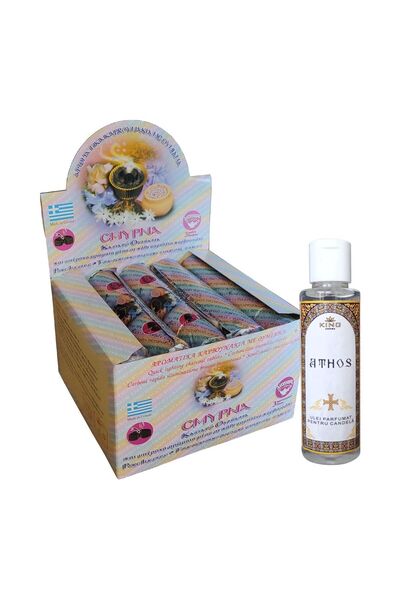 KingAroma Set Carbuni parfum tamaie, 15 role x 10 pastile si Ulei parfumat pt...