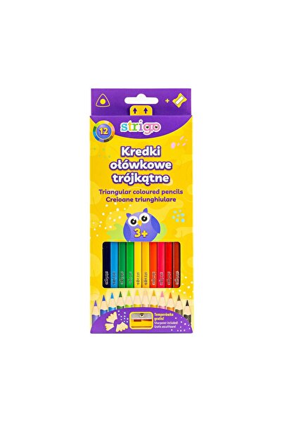 Strigo Colored pencils, 12 colors, with sharpener SSC110