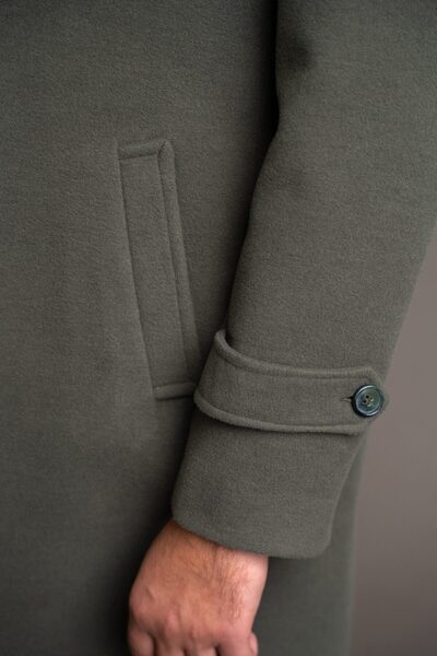 Couture For Gentlemen Quiet Luxury army green coat for men