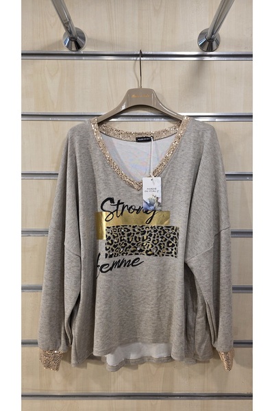 Park Moda Μπλούζα με στάμπα Leopard Stone Trock