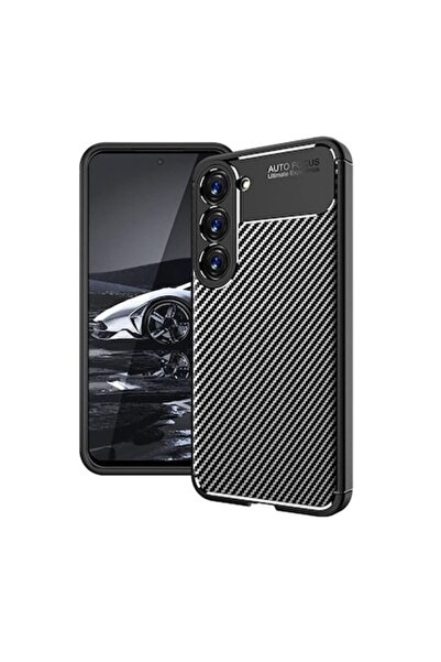 isag Carcasă antișoc compatibilă cu Samsung Galaxy S24, stil Carbon, silicon ...