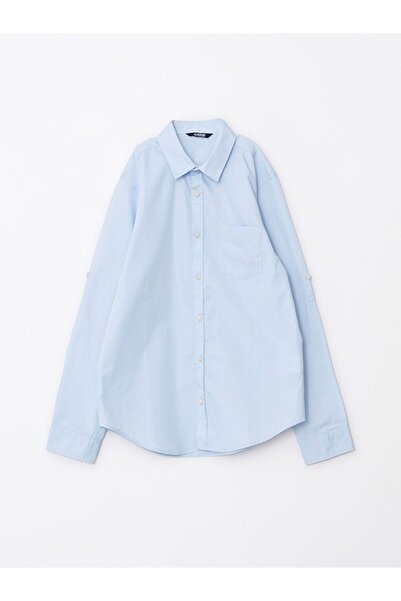 LC Waikiki Basic Uzun Kollu Poplin Erkek Çocuk Gömlek