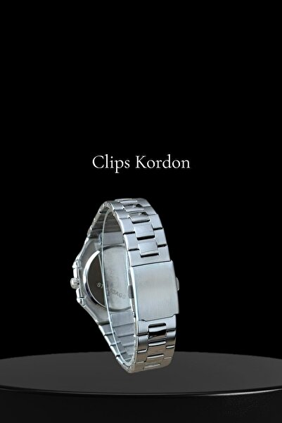 Louis Genessio Premium Quartz Steel Calendar Silver&White Men's Wristwatch