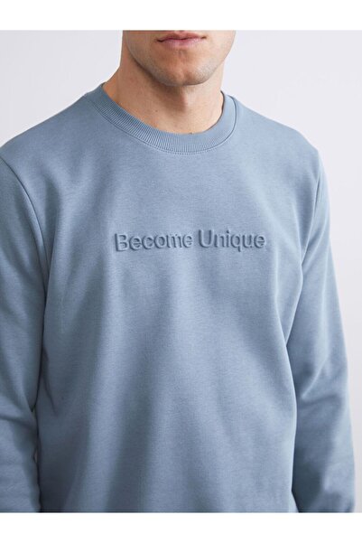 LC Waikiki Ανδρικό φούτερ με στάμπα Crew Neck