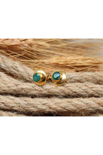 alpsilverart 925 Ayar Gümüş El İşi Otantik Doğal Zümrüt Küpe – Kadınlar İçin Özel Tasarım