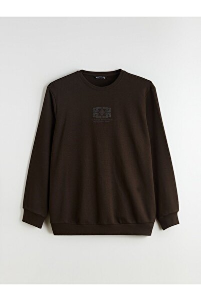 LC Waikiki Мъжка суитшърт с велосипедна яка и печат