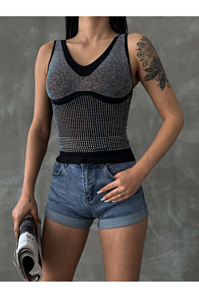 ADAMODA.RO Rhinestone tank top