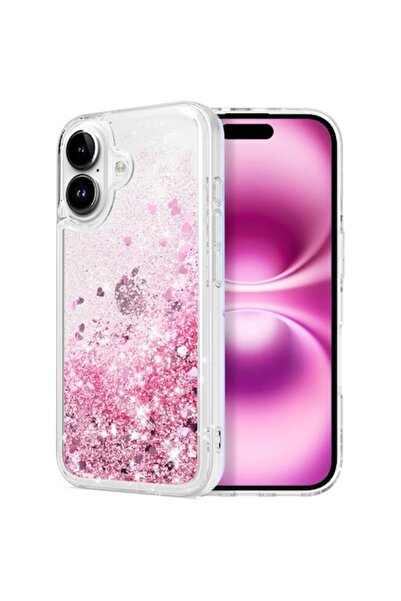 isag Husa compatibila cu iPhone 16, cu Apa si Sclipici, Glitter, Fashion, pro...