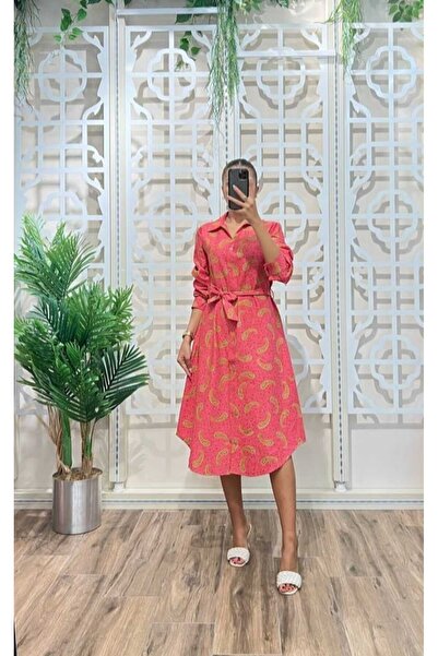 DISHI FASHİON PATTERNED LONG DRESS