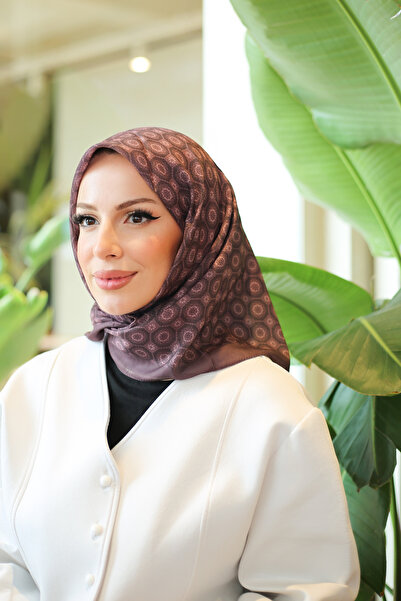 efdal şal eşarp Mosaic Pattern Imported Cotton Scarf