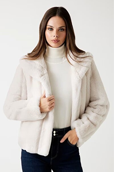 Guess Γυναικεία τεχνητή γούνα New Sophy - Μπεζ