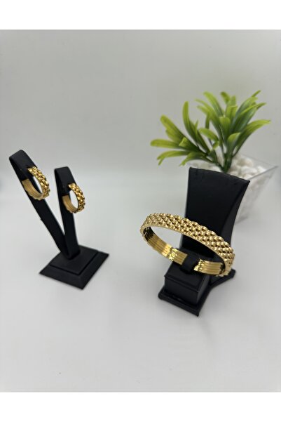 Nara Aksesuar Çelik kelepçe ve küpe