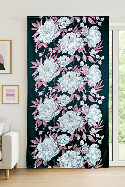 Premier Home Rakka Blackout Background Curtain Black 140X240