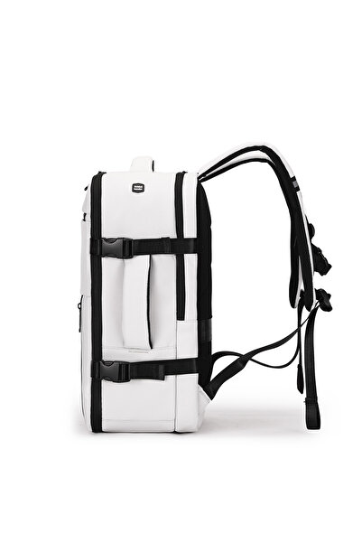 British Traveller BACK PACK VIBE | Oxford Fabric Laptop Backpack - White