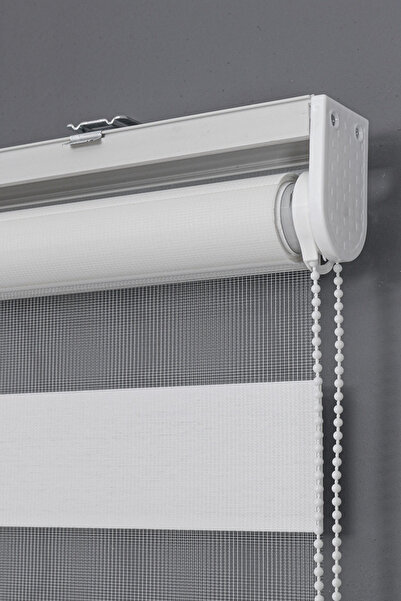 Kozastor Bambu Zebra Stor Perde – Beyaz 00