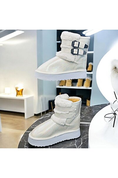 KAFKASLAR AYAKKABI TOKA DETAYLI SİMLİ İÇİ TÜYLÜ SOĞUK GEÇİRMEZ MODERN ÇOCUK KADIN KISA BOY BOT