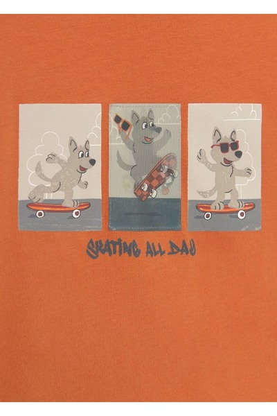 MAYORAL Skate Hologram Sweatpants with Elastic Waist and Legs (for Ages 01-04) - Beige-Orange