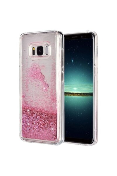 isag Husa compatibila cu Samsung Galaxy S8, cu Apa si Sclipici, Glitter, Fash...