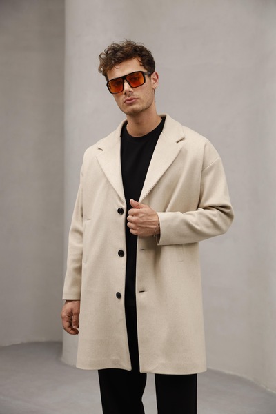 essenzaclothing Men's Oversize Italian Cashmere Coat