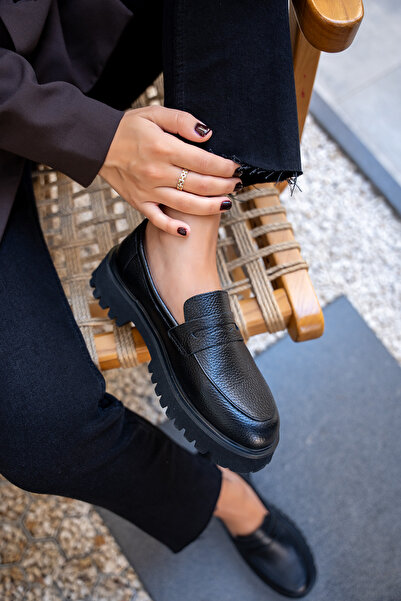 LAMİNTA Дамски мокасини от естествена кожа Ladin Black