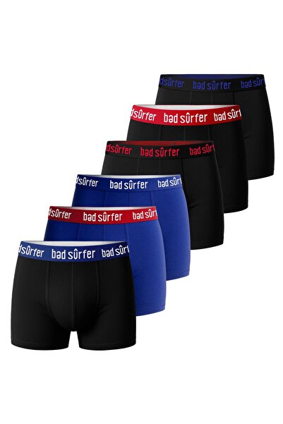 Bad Surfer Boxeri bărbătești din bumbac cu logo, set de 6