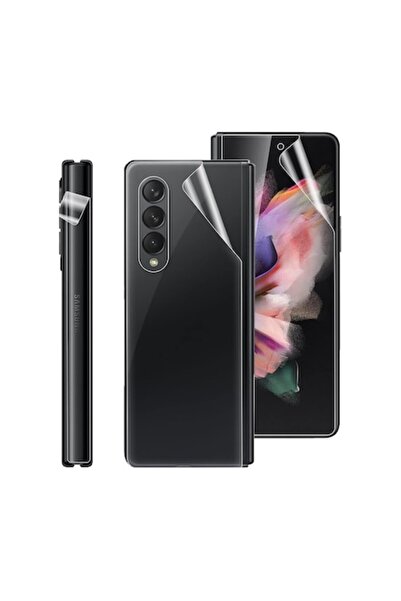 isag Folie de protectie din silicon, TPU, 3 in 1, Perfect fit, compatibila cu Samsung Galaxy Z Fold 5, pr