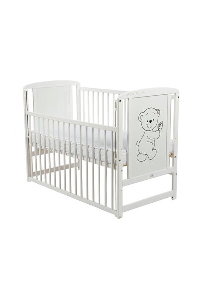 Babyneeds Ξύλινη κούνια μωρού Babyneds, 120x60 cm, Λευκή, Timmi