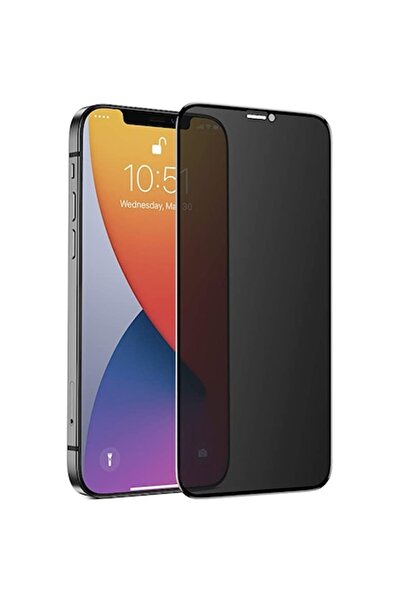 isag Folie protectie din sticla Privacy, compatibila cu iPhone 12 Mini, cu li...