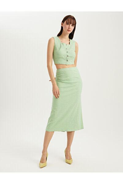 BGN workshop Φούστα σε γραμμή Α από βαμβακερό μείγμα βισκόζης