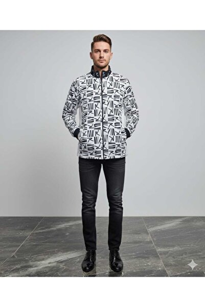 TRENDY erkek fermuarlı tek eşofman üst