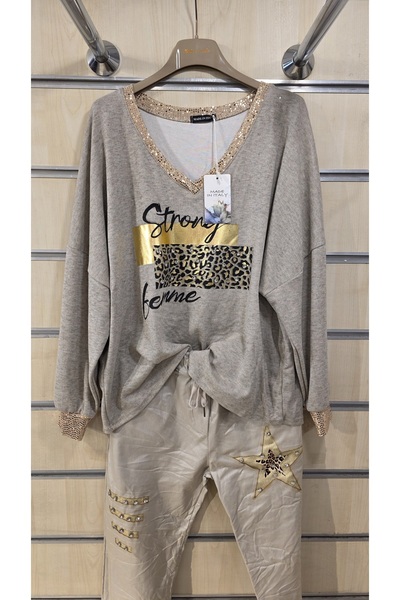 Park Moda Μπλούζα με στάμπα Leopard Stone Trock