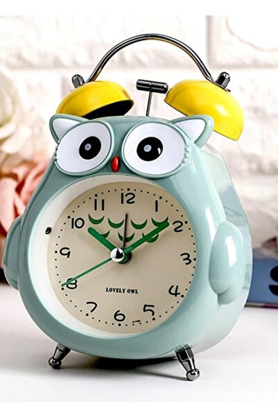 CİYU TİCARET Sevimli Baykuş Tasarım Masa Üstü Dekoratif Çocuk Odası Çalar Saat