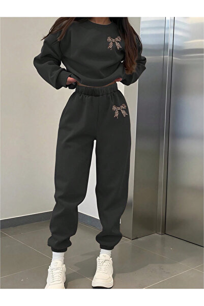 macklin Set de trening pentru femei cu imprimeu cu panglică leopard