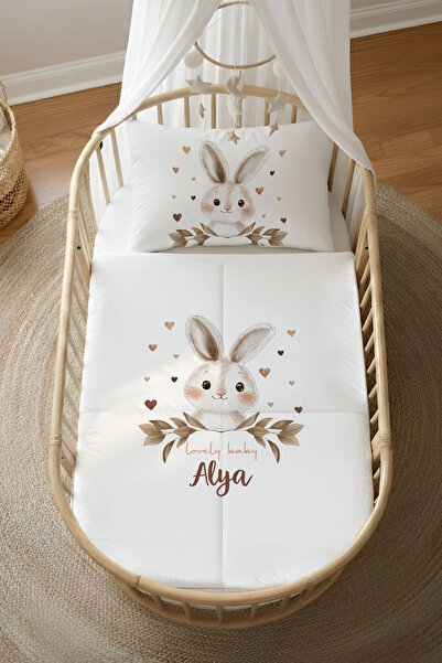 Homamia İsme Özel 4 Mevsim Anne Yanı Uyku Seti (60x100) %100 Pamuk