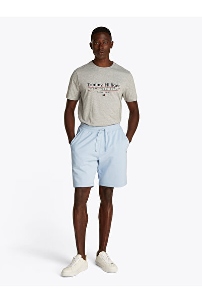 Tommy Hilfiger Men Breezy Blue Drawstring Waist Sweatshorts