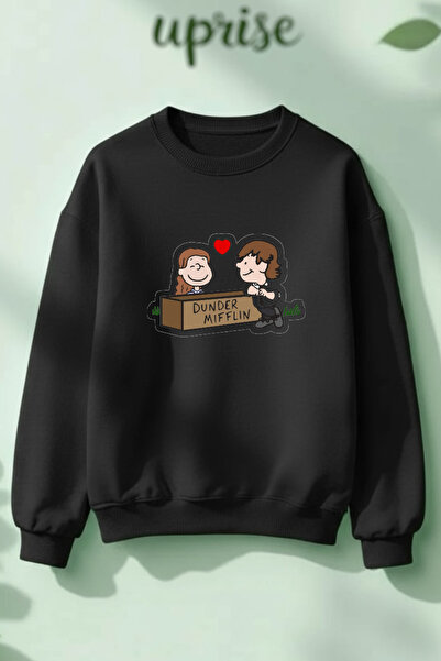 Vordevia Джим и Пام от сериала „Офисът“ – трислойна памучна блуза с обло деко...