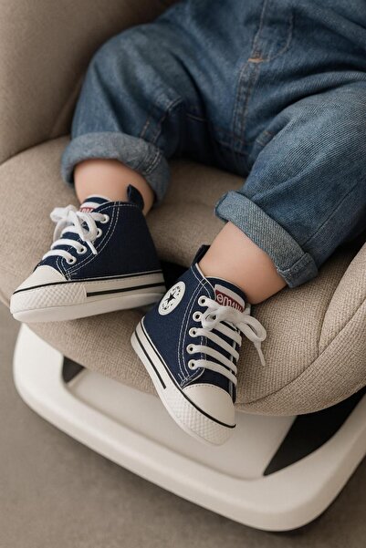 BYS BABY FASHION Erkek Bebek Tüylü Kaymaz Taban Patik 0-6 Ay (18 numara) 6-12 Ay (19 Numara) Ev Botu / Panduf