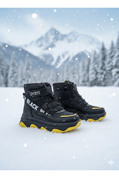 GÜLERSHOES Garantili Orijinal Su Geçirmez Kaymaz Outdoor Bantlı Çocuk Bot 28-29-30-31-32-33-34-35 Numara