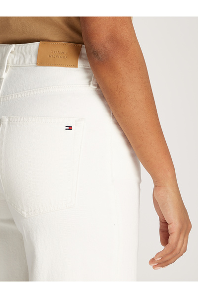 Tommy Hilfiger Women Ecru High Rise Wide Jeans