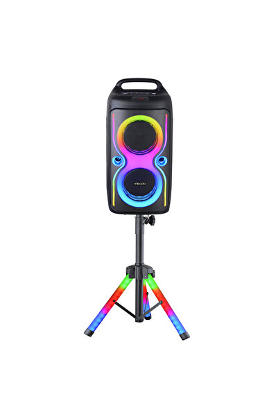 Mikado MD-66BT ThunderBag 40W 3600mAh Çanta Taşıma USB/BT/TF/TWS RGB Kablosuz Mikrofonlu Toplantı-Parti