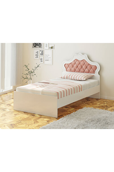 Storish Wing Tek Kişilik Başlıklı Karyola 90x190 Pembe
