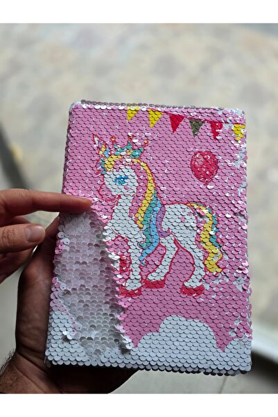 Duffa Sequin Unicorn Scrapbook Memory Book Lined Gift Notebook Diary Notebook Birthday Gift