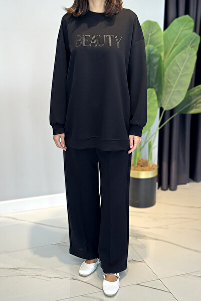 Lale Butik Cotton Basic Set 35790 Black