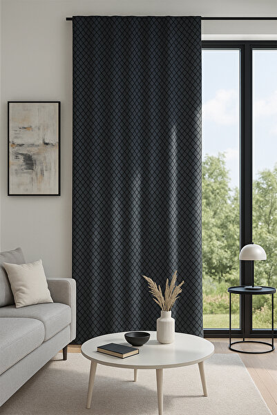 Premier Home Salvino Blackout Background Curtain Anthracite 140X260