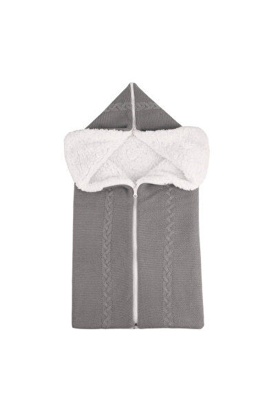 OEM Baby blanket with zipper — knitted cotton and fluffy cocolino