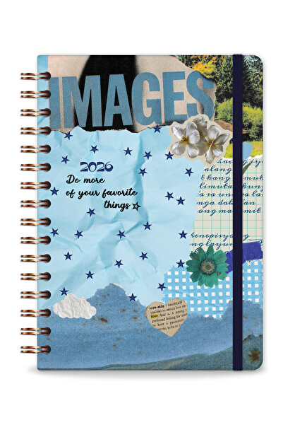 PAPERORA 2026 A5 Spiralli Haftalık Ajanda 12 Aylık - Kolaj