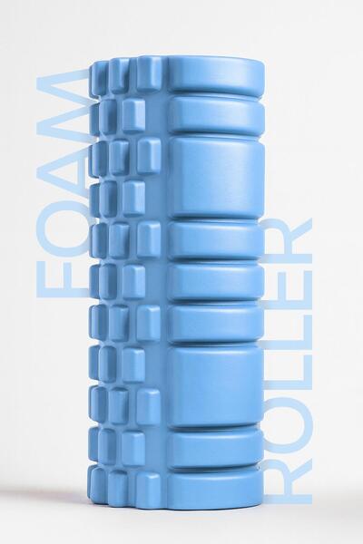 Telvesse High Density Pilates Foam Massage Roller – Lightweight and Durable Foam Roller Blue