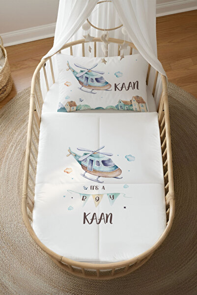 Homamia İsme Özel 4 Mevsim Anne Yanı Uyku Seti (60x100) %100 Pamuk